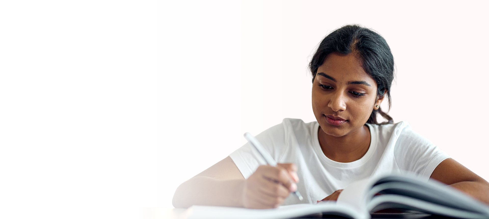 Austria community member completing documents in Australia